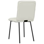 vidaXL Chaises à manger lot de 2 Crème Velours