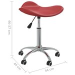 vidaXL Chaises pivotantes à manger lot de 6 bordeaux similicuir