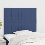 vidaXL Têtes de lit 2 Pièces Bleu 100x5x78/88 cm Tissu