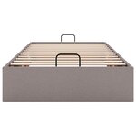 vidaXL Cadre de lit ottoman sans matelas taupe 90x190 cm tissu