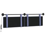 vidaXL Tête de lit suspendue Avec lumière LED Bleu denim Tissu