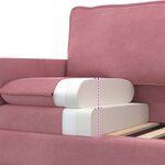 vidaXL Ensemble de Canapés 2 Pièces Rose Velours