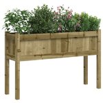 vidaXL Jardinière avec pieds 110x31x70 cm bois de pin imprégné