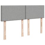 vidaXL Sommier à lattes de lit avec matelas Gris clair 140x200cm Tissu