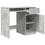 vidaXL Bureau gris béton 86x49x76 cm bois d'ingénierie