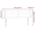 vidaXL Tête de lit avec oreilles Cappuccino 147x23x78/88 cm Similicuir