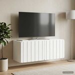 vidaXL Meuble TV mural 78 5 x 31 x 30 cm Blanc Bois d'ingénierie