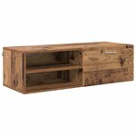 vidaXL Cabinet en Bois avec tiroir Bois Ancien 100 5 x 39 x 30 cm