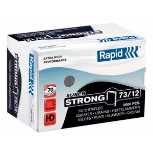 Boite de 5000 Agrafes Super Strong 73/12 galvanisées RAPID