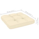 vidaXL Repose-pieds de jardin avec coussins lot de 2 bois pin massif