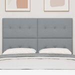 vidaXL Tête de Lit LED avec des lumières à LED Gris clair 160 cm tissu
