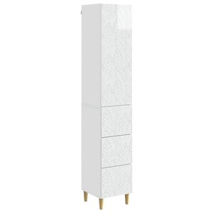 vidaXL Ensemble de Meubles 2 Pièces Blanc brillant 33 x 34 5 x 90 cm