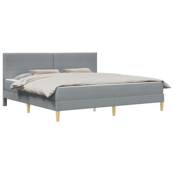 vidaXL Cadre de lit Gris clair 180 x 200 cm Polyester