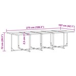 vidaXL Ensemble de salle à manger de jardin de 19 pièces avec coussins Acier noir et Rattan synthétique
