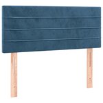 vidaXL Sommier à lattes de lit et matelas Bleu foncé 80x200 cm Velours