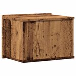 vidaXL Table de chevet murale vieux bois 40x32x30 cm