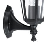Eglo lampe murale d'extérieur laterna 4 en haut noir 22468