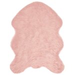 vidaXL Tapis en Peau de Mouton Synthétique Rose 80 x 119 cm Polyester
