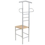 vidaXL Chaise valet de nuit lot de 2 métal