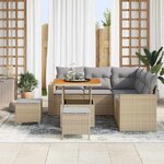 vidaXL Ensemble de canapé de jardin 8 Pièces beige et gris clair