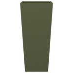 vidaXL Jardinière vert olive 35x35x75 cm acier