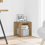 vidaXL Table d'appoint chêne artisanal 33x33x34 cm bois d'ingénierie