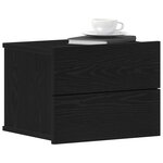 vidaXL Cabinet de chevet Chêne noir 40 x 30 x 30 cm Bois d'ingénierie