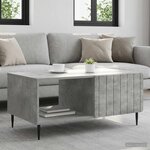 vidaXL Table basse Gris béton 90 x 50 x 40 cm Bois d'ingénierie