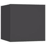 vidaXL Table de chevet Gris 30 5x30x30 cm Bois d'ingénierie