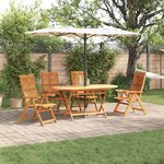 vidaXL Ensemble de salle à manger pour jardin 5 Pièces Marron