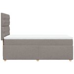 vidaXL Sommier à lattes de lit avec matelas Taupe 90x190 cm Tissu