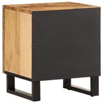 vidaXL Tables de chevet 2 Pièces 40x34x46 cm bois massif de manguier brut