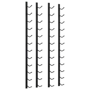 vidaXL Casiers à bouteilles mural pour 12 bouteilles 2 Pièces noir fer