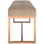 vidaXL Banc Beige 110x36x45 cm Velours