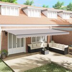 vidaXL Auvent Rétractable Gris clair 600 × 350 cm Tissu et Aluminium