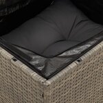 vidaXL Salon de jardin avec coussins 14 Pièces gris résine tressée