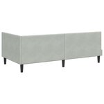 vidaXL Cadre de lit d'angle Gris clair 90 x 190 cm Velours