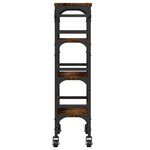 vidaXL Chariot de cuisine chêne fumé 53x20x76 cm bois d'ingénierie
