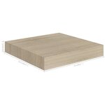 vidaXL Étagères murales flottantes 2 Pièces chêne 23x23 5x3 8 cm MDF