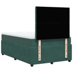vidaXL Sommier à lattes de lit et matelas Vert foncé 120x200cm Velours