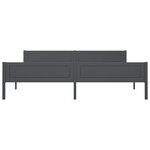 vidaXL Cadre de lit Bois de pin massif Gris 200x200 cm