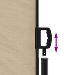 vidaXL Auvent latéral rétractable beige 220x300 cm
