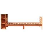 vidaXL Cadre de lit sans matelas cire marron 75x190 cm bois pin massif