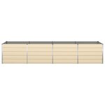 vidaXL Jardinière Ivoire 195 x 100 x 45 cm Acier galvanisé