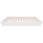 vidaXL Cadre de lit Blanc Bois massif 140x200 cm