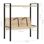 vidaXL Bibliothèque 2 niveaux noir chêne 52x28x59 cm bois d'ingénierie