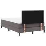 vidaXL Lit à ressort avec matelas gris 120 x 200 cm en simili cuir