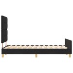 vidaXL Cadre de lit avec tête de lit Noir 120 x 190 cm tissu