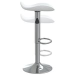 vidaXL Tabouret de bar Blanc Acier chromé et cuir artificiel