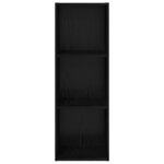 vidaXL Ensemble meuble TV Montage mural Chêne noir 37 x 37 x 107 cm